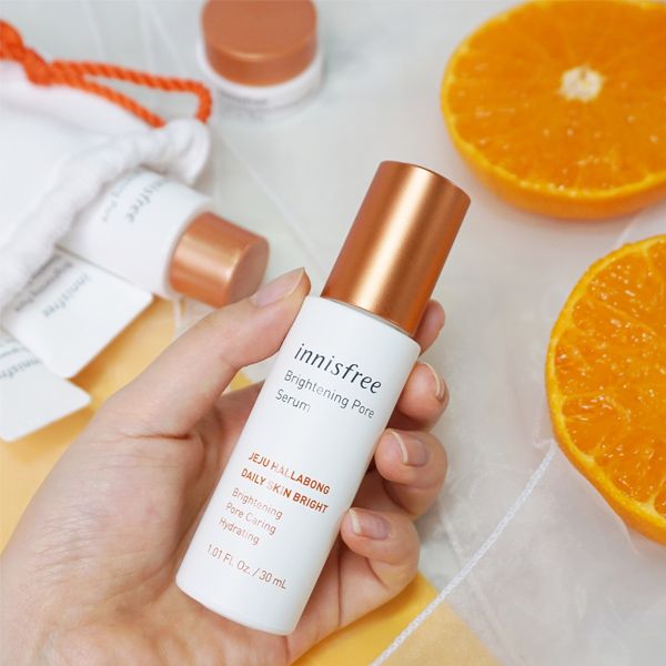 Tinh Chất Dưỡng Trắng Da, Mờ Thâm, Chăm Sóc Lỗ Chân Lông Innisfree Brightening Pore Serum 30ml (HALLABONG)