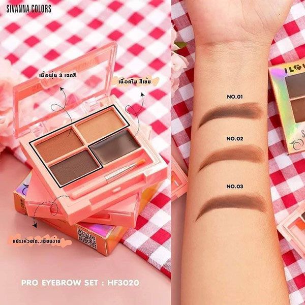 Bảng Tán Chân Mày 4 Ô Sivanna Colors I Love Peach HF3020