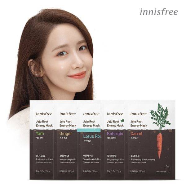 Mặt Nạ Giấy Dưỡng Da Chiết Xuất Từ Củ Rễ Innisfree Jeju Root Energy Mask 25ml