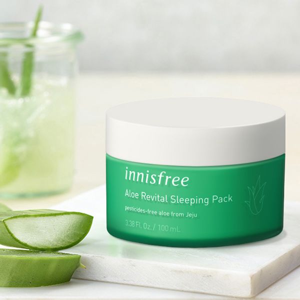 Mặt Nạ Ngủ Cấp Nước, Làm Dịu Da Chiết Xuất Nha Đam Innisfree Aloe Revital Sleeping Pack 100ml