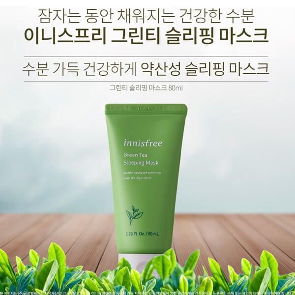 Mặt Nạ Ngủ Chứa Chiết Xuất Từ Trà Xanh Innisfree Green Tea Sleeping Mask 80ml