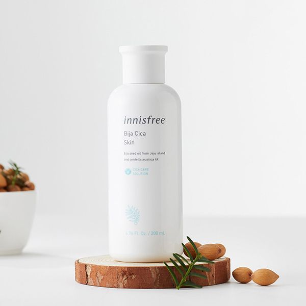 Nước Hoa Hồng Không Cồn Giúp Làm Dịu Và Dưỡng Ẩm Cho Làn Da Mụn Innisfree Bija Cica Skin 200ml