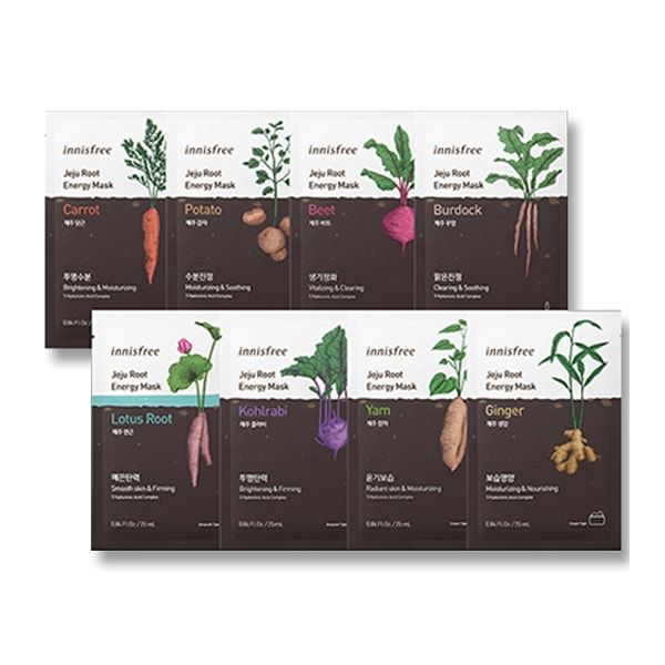 Mặt Nạ Giấy Dưỡng Da Chiết Xuất Từ Củ Rễ Innisfree Jeju Root Energy Mask 25ml