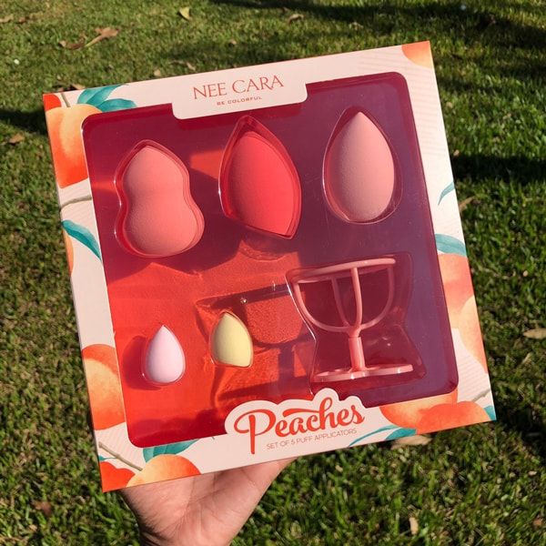 Set Bông Mút Nee Cara Be Colorful Peachs Set Of 5 Puff Applicators N220