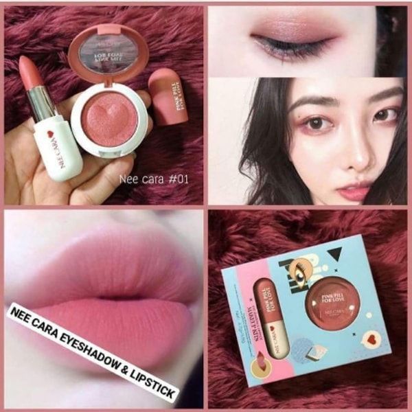 Bộ Phấn Mắt Và Son Nee Cara Be Colorful Eye Shadow & Lipstick Make Up Kits N402