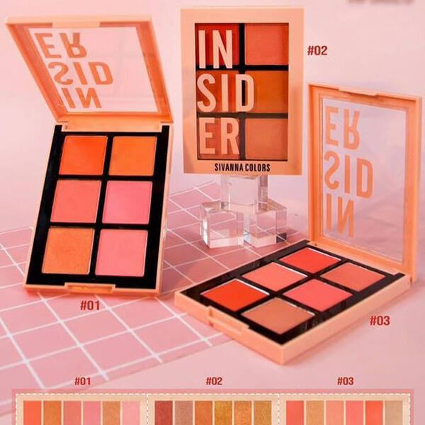 Phấn Má Hồng Sivanna Colors Insider Intensity Blusher Palette HF5025