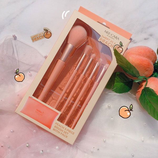 Bộ Cọ Nee Cara Peach 5 Piece Blush Set N615