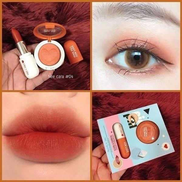 Bộ Phấn Mắt Và Son Nee Cara Be Colorful Eye Shadow & Lipstick Make Up Kits N402