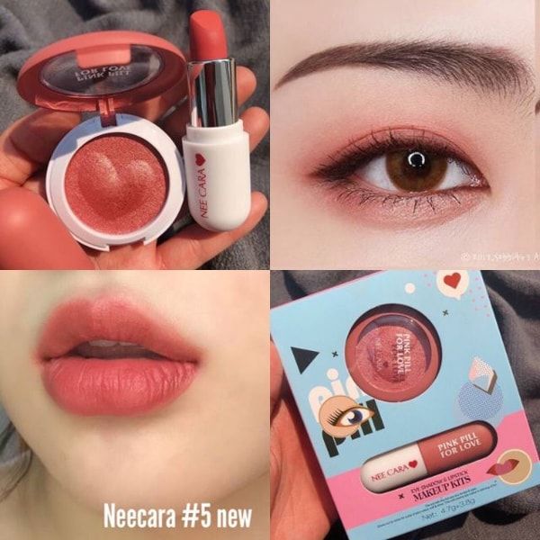 Bộ Phấn Mắt Và Son Nee Cara Be Colorful Eye Shadow & Lipstick Make Up Kits N402