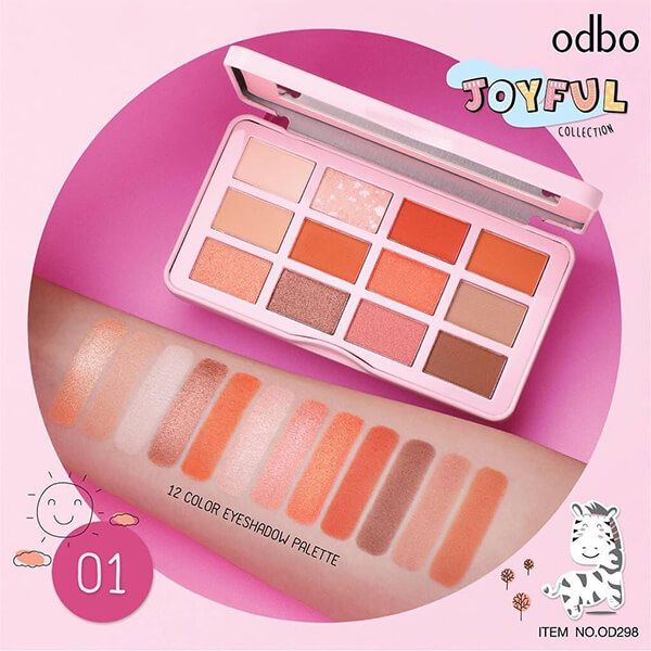 Bảng Phấn mắt Odbo Joyful 12 Color Eyeshadow Palette OD298