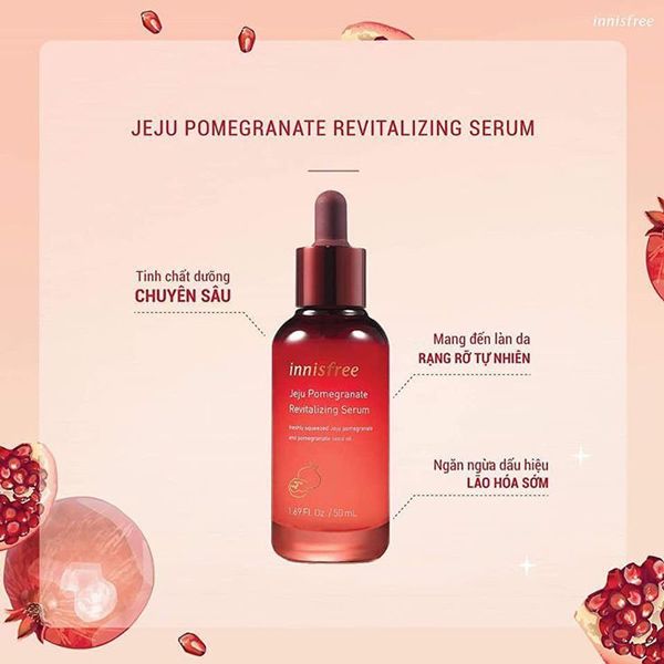 Tinh Chất Ngăn Ngừa Lão Hóa Từ Lựu Đỏ Innisfree Jeju Pomegranate Revitalizing Serum 50ml