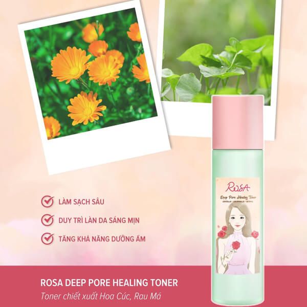 Nước Hoa Hồng SeoulRose Rosa Deep Pore Healing Toner 120ml
