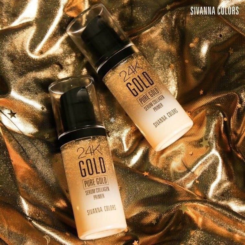 Kem Lót Sivanna Colors 24K Gold Pure Gold Serum Collagen Primer HF6013