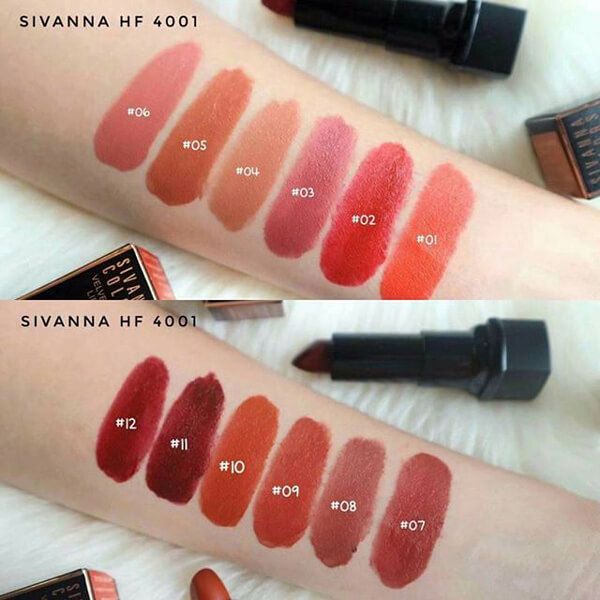Son Môi Sivanna Colors Velvet Matte Lipstick HF4001