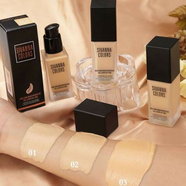 Kem Nền Sivanna Colors Skin Long Wear Weightless Full Cover Oil Free HF4012