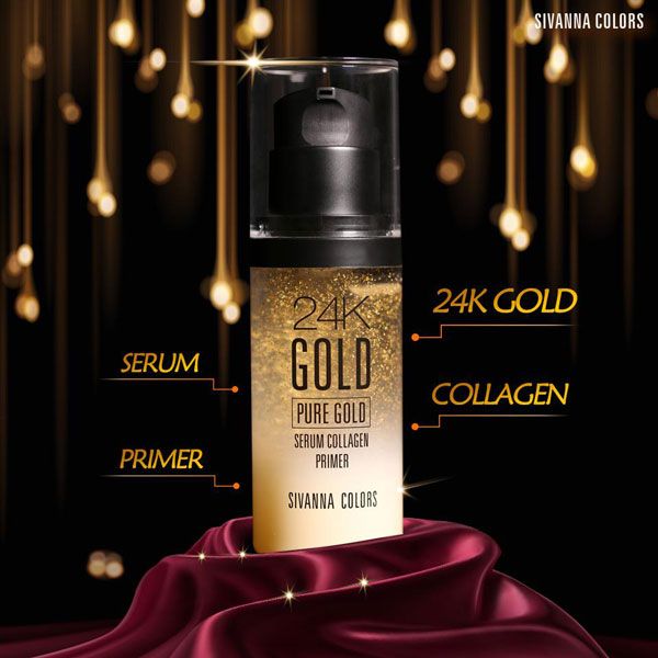 Kem Lót Sivanna Colors 24K Gold Pure Gold Serum Collagen Primer HF6013
