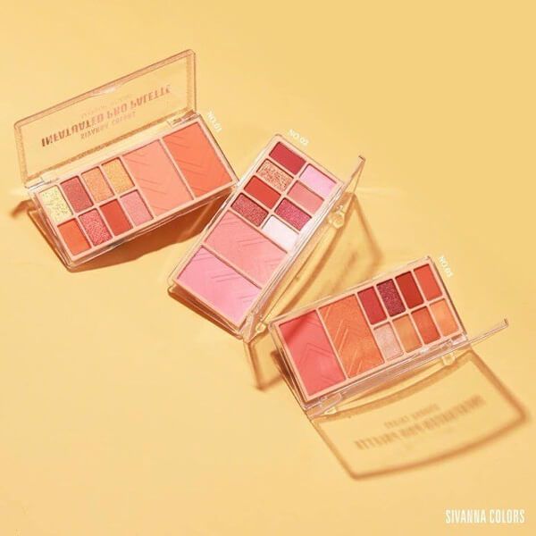 Bảng Phấn Mắt Và Má Hồng Sivanna Colors Infatuated Pro Palette HF5021