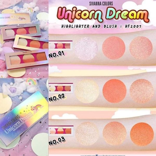 Bảng Highlighter And Blush Sivanna Colors Unicorn Dream HF2007