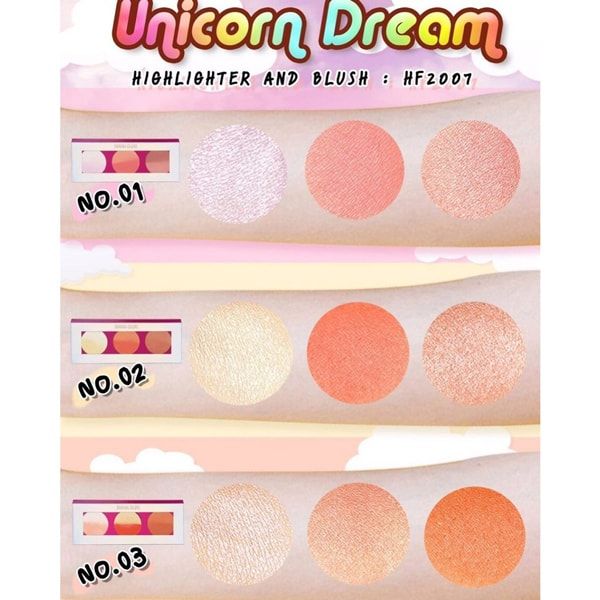 Bảng Highlighter And Blush Sivanna Colors Unicorn Dream HF2007