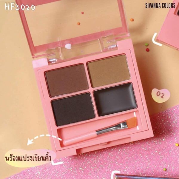 Bảng Tán Chân Mày 4 Ô Sivanna Colors I Love Peach HF3020