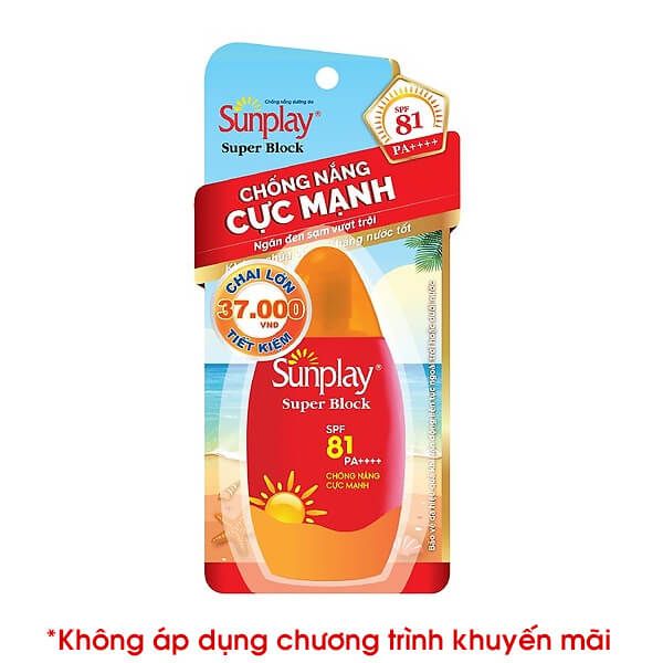 Sữa Chống Nắng Cực Mạnh Sunplay Super Block SPF81 PA++++ (30g) (không tích điểm)