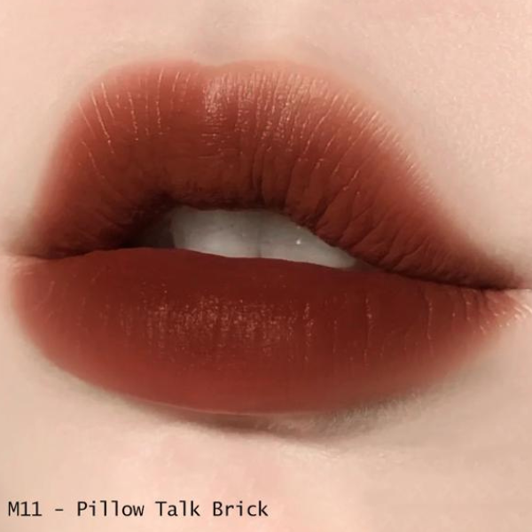  Son Kem Lì MERZY Noir In The Mellow Tint #M11 Pillow Talk Brick - Vỏ Đen 