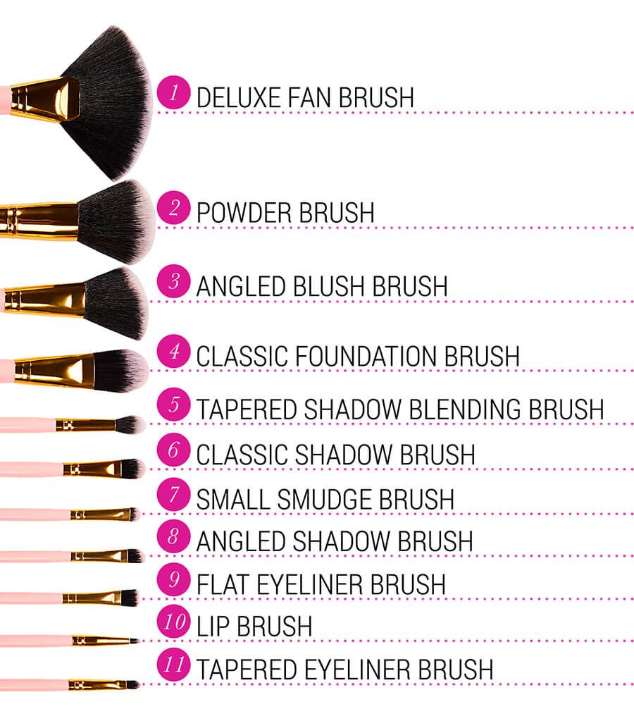 Bộ Cọ 11 Cây BH COSMETICS Dot Collection 11 Piece Brush Sets