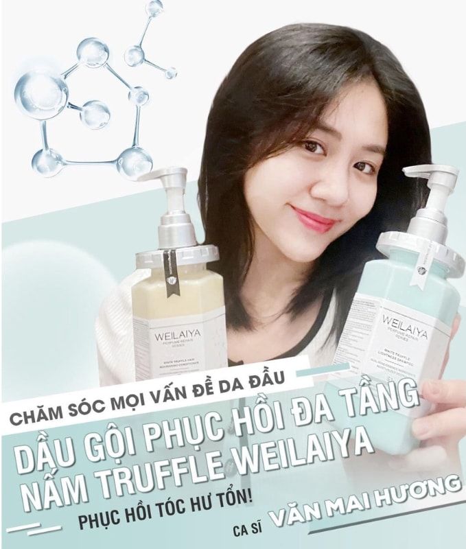  (Mini/Fullsize) Cặp Gội Xả Tóc WEILAIYA Phục Hồi Đa Tầng Nấm Truffle - 450ml x 2 