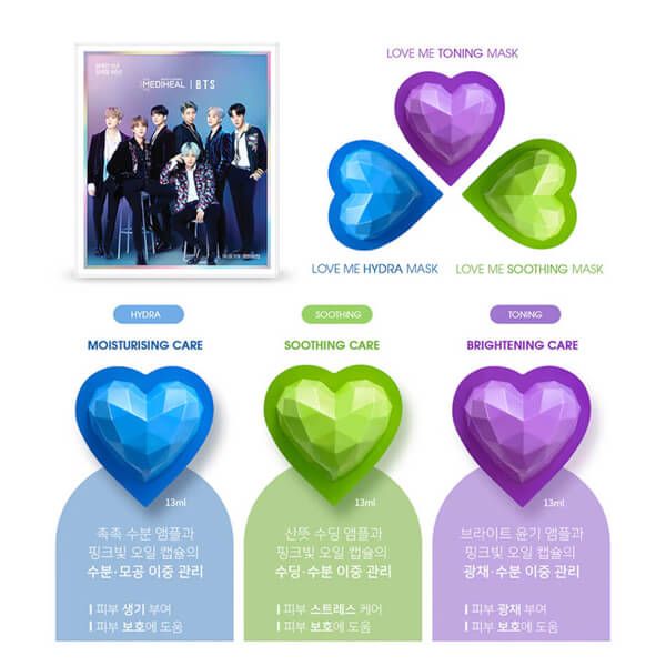 Set Mặt Nạ Mediheal Love Me Capsulin Mask ( Phiên Bản BTS)