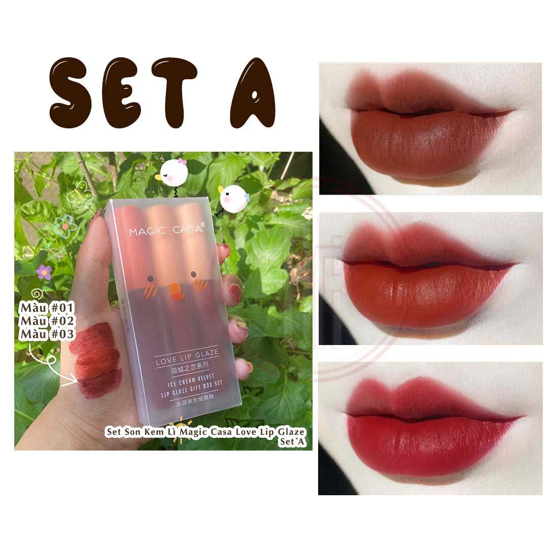 Set Son Kem Lì Magic Casa Love Lip Glaze Nội Địa Trung