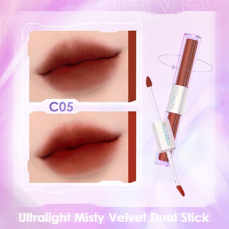 Son Kem Lì Không Trôi 2 Trong 1 FOCALLURE Multi-Color 2-in-1 Lipstick & Lip Gloss | FA327