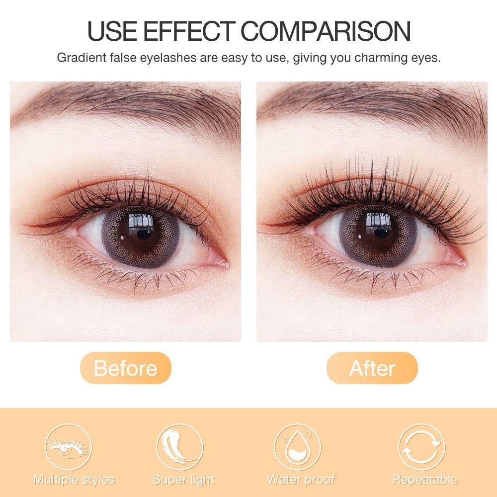 Hộp 3 cặp lông mi giả tự nhiên MAANGE Magefy False Eyelashes