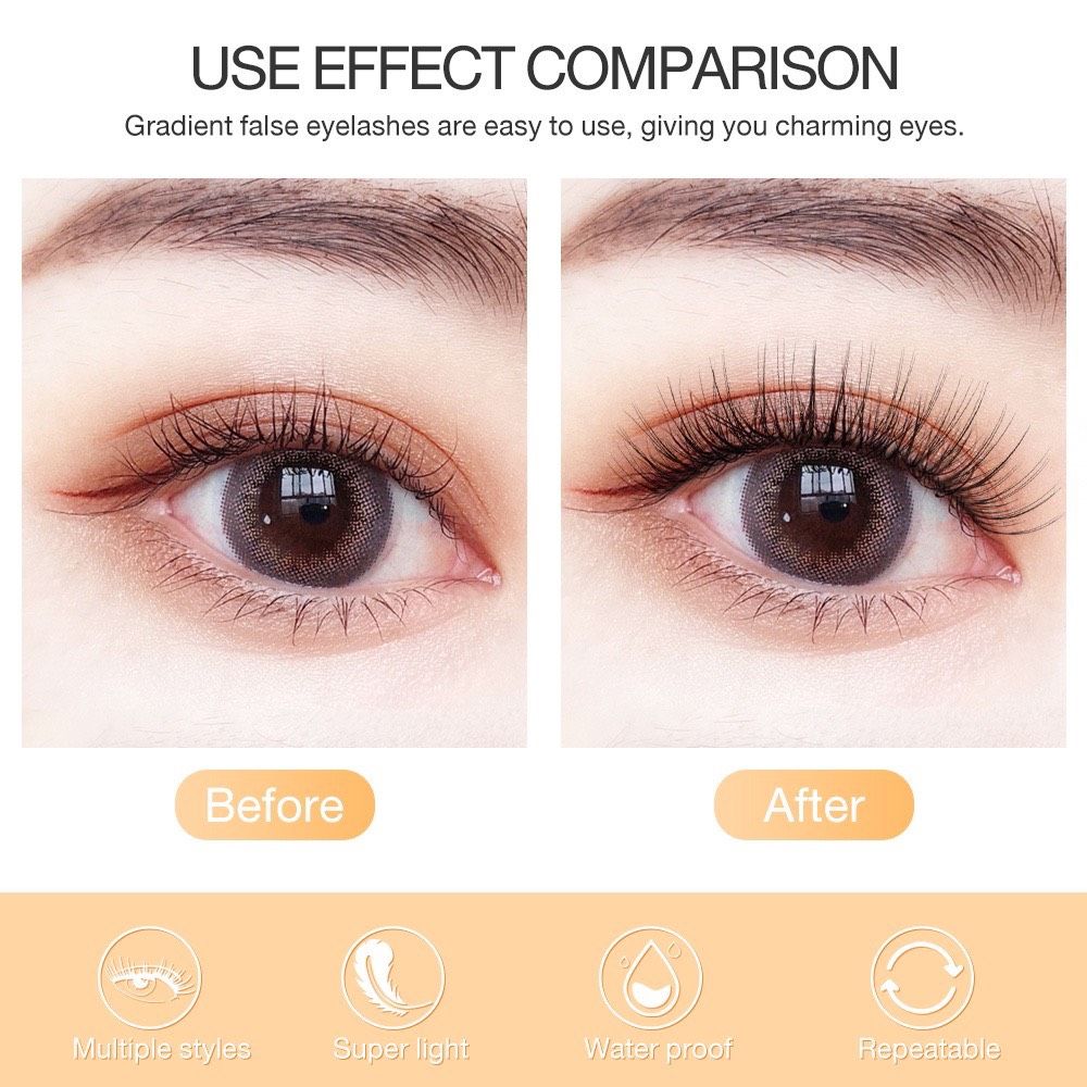  Hộp 3 cặp lông mi giả tự nhiên MAANGE Magefy False Eyelashes 