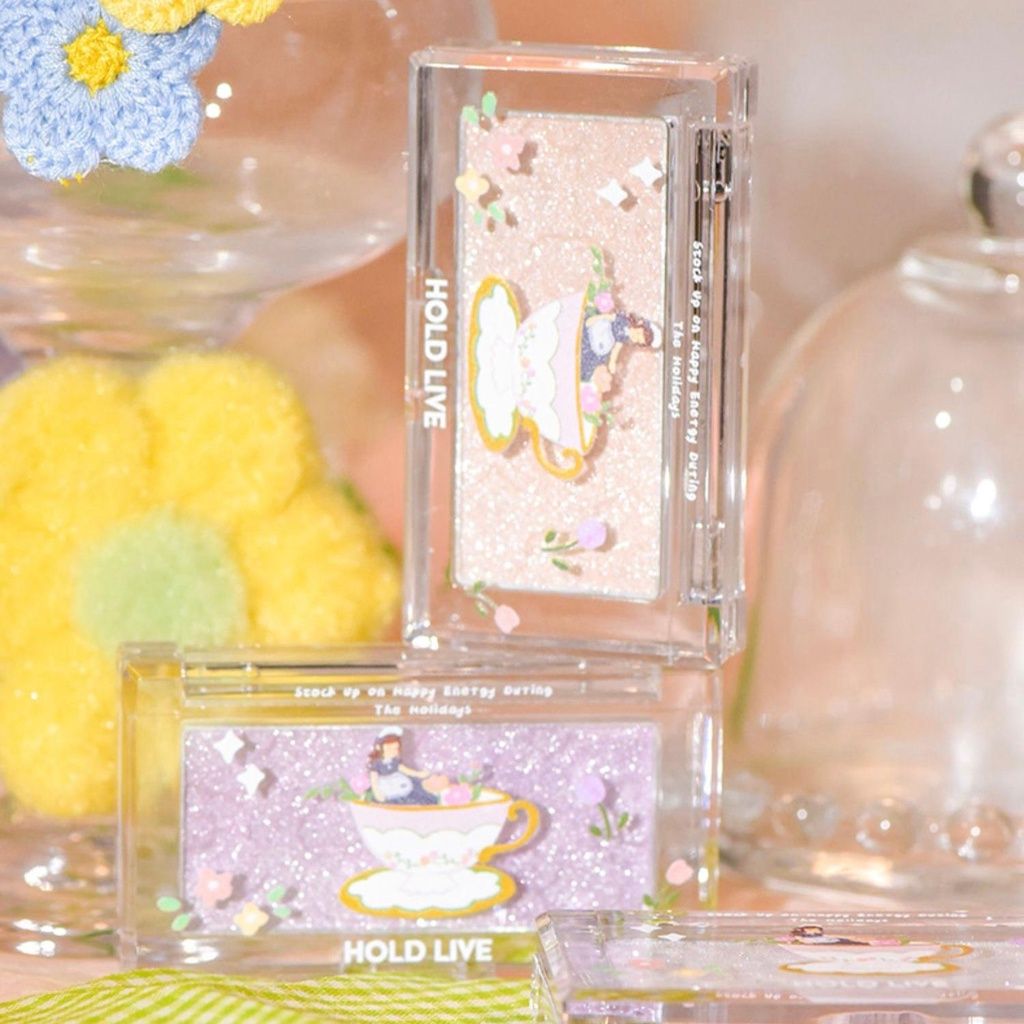 Phấn Bắt Sáng Nhũ Lấp Lánh HOLD LIVE Flower Tea Diamond Flash