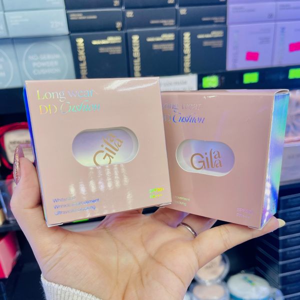  (MẪU MỚI GLAMRR Q) Phấn Nước Che Phủ, Kiềm Dầu Mỏng Mịn GLAMRR Q x GILLA Long Wear DD Cushion SPF50+ PA+++ - Có Tem Phụ 