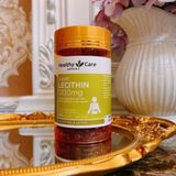  Viên Uống Tinh Chiết Từ Mầm Đậu Nành HEALTHY CARE Super Lecithin 1200mg Úc - 100 viên 