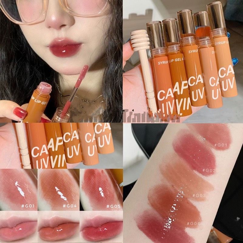  Son Bóng Bền Màu Mềm Môi CAPPUVINI Syrup Lip Gel Nội Địa Trung 