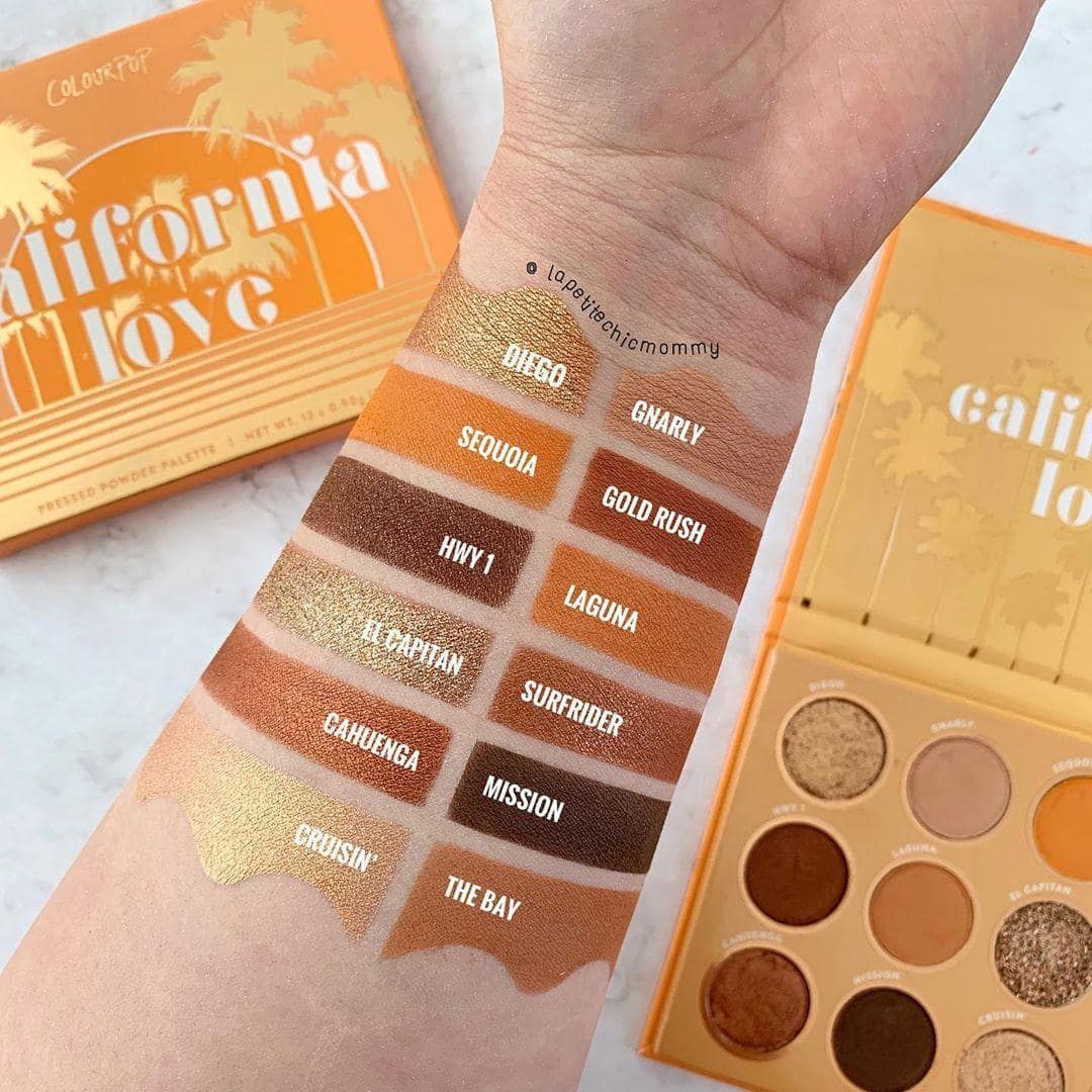 Bảng Phấn Mắt ColourPop California Love Pressed Powder Shadow Palette (không tích điểm)