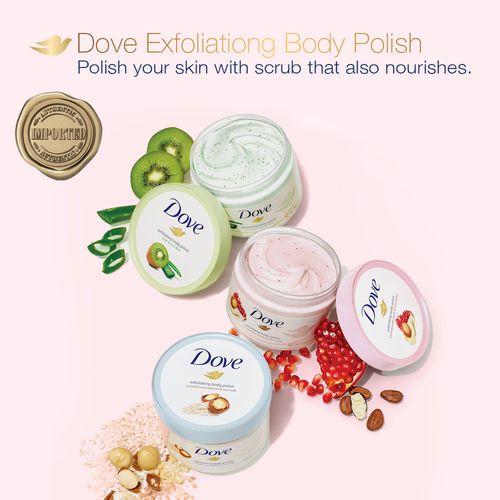  (Bản Châu Âu - Đức)  Tẩy Tế Bào Chết Toàn Thân Hạt Nhuyễn Mịn Da DOVE Exfoliating Body Polish 