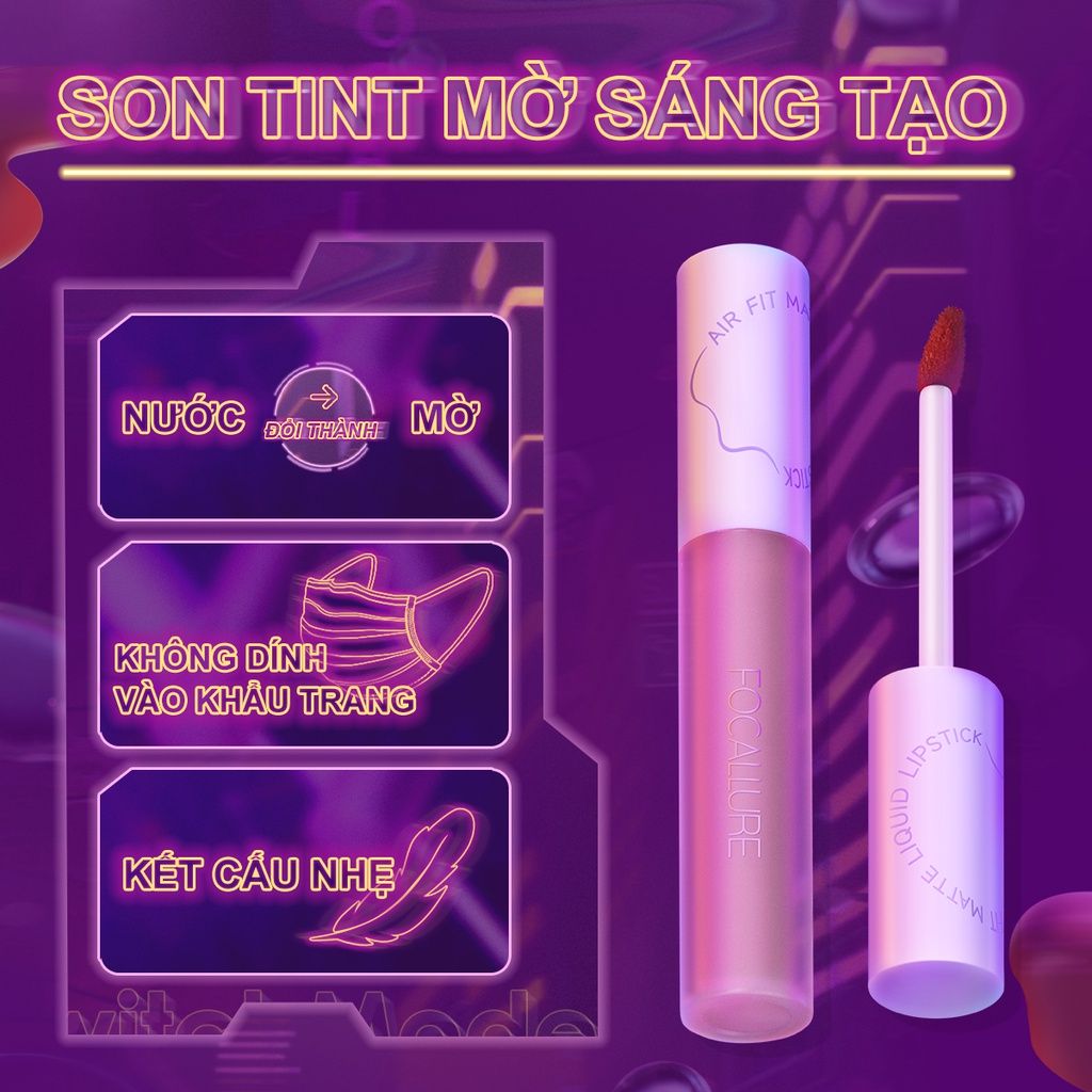 Son Kem Lì Thế Hệ Mới Bền Màu Lâu Trôi FOCALLURE Air Fit Matte Lipstick | FA417