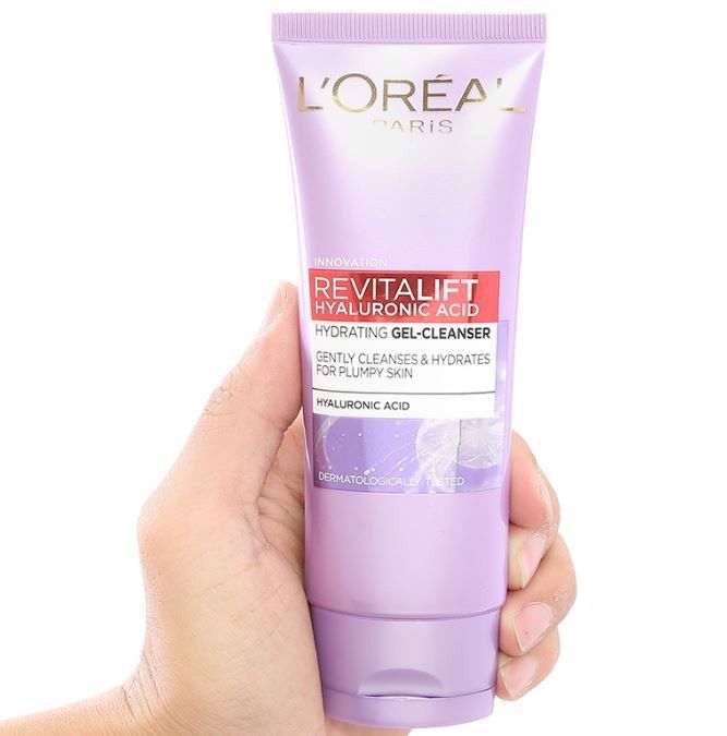  Sữa Rửa Mặt Cấp Ẩm Và Căng Mịn Da L'Oreal Revitalift Hyaluronic Acid Hydrating Gel-Cleanser 100ml (Tuýp) 