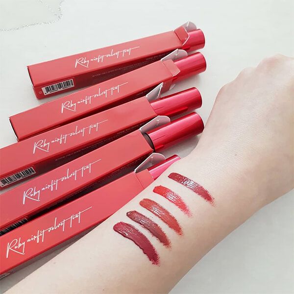 Son Kem Lì Lên Màu Siêu Chuẩn, Siêu Mịn Mịn Carenel Ruby Airfit Velvet Tint