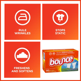  (Có Bán Lẻ) Giấy Thơm Quần Áo, Chống Ẩm Mốc BOUNCE 4 In 1 Dryer Sheets Mỹ 