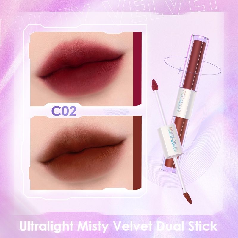 Son Kem Lì Không Trôi 2 Trong 1 FOCALLURE Multi-Color 2-in-1 Lipstick & Lip Gloss | FA327