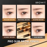  Chì Kẻ Mày Siêu Mảnh BROWIT by Nongchat Pro Slim Brown Pencil 