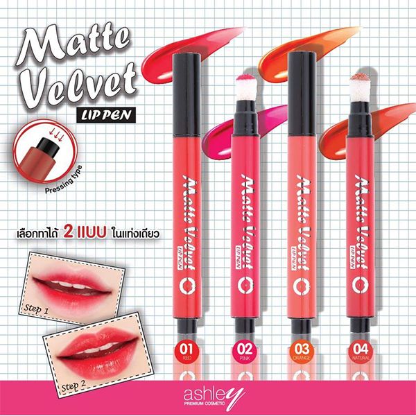 Son Môi Cushion Ashley Matte Velvet Lip Pen A286