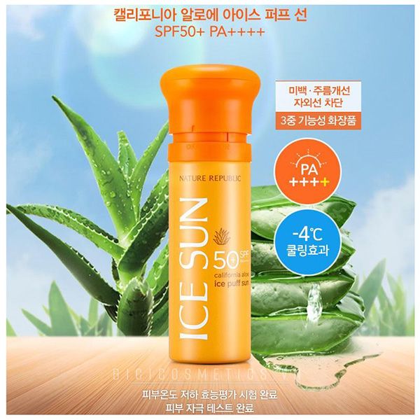 Kem Chống Nắng Nature Republic California Aloe Ice Puff Sun Spf 50