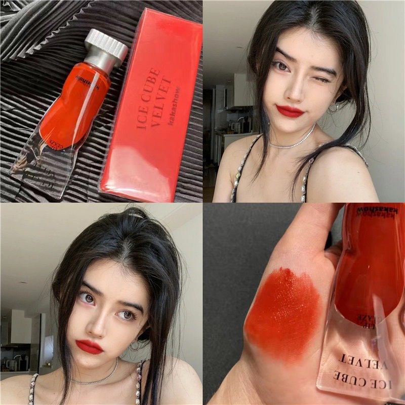 Son Kem Lì Dạng Tuýp Trong Suốt KAKASHOW Ice Cube Velvet