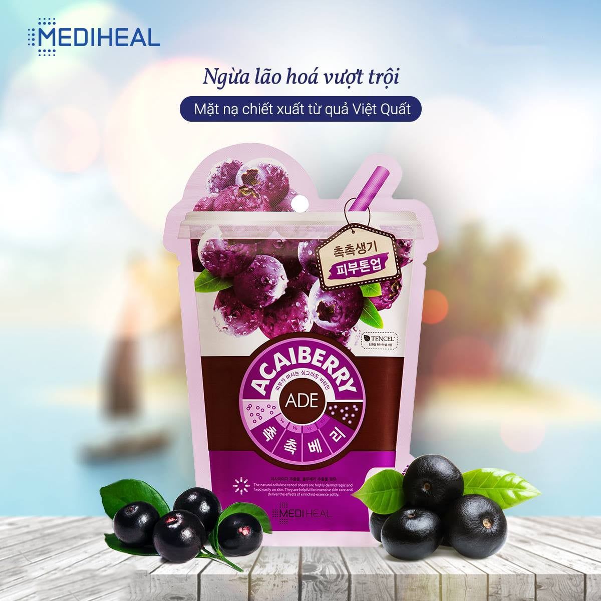 Mặt Nạ Chiết Xuất Từ Hoa Quả Mediheal Vita Mask