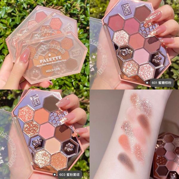  Bảng Phấn Mắt Tổ Ong 9 Ô HOLD LIVE Beehive Drill Eyeshadow Pallete 